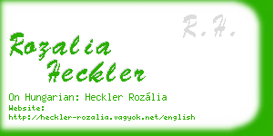 rozalia heckler business card